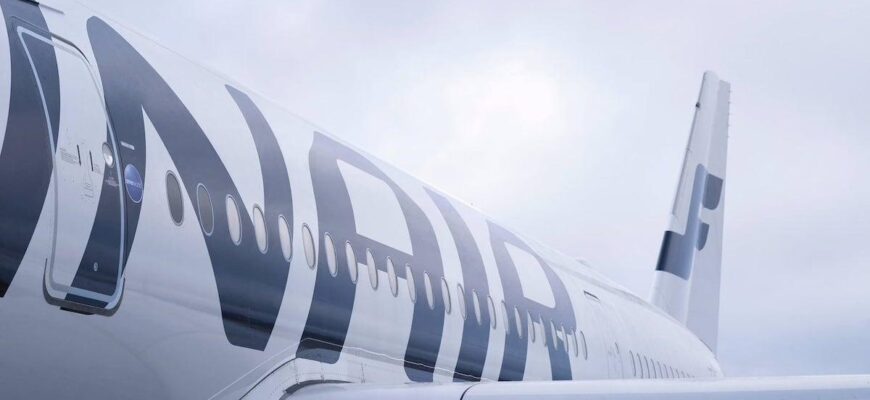 Finnair Plus _finnair sustainability general a350 detail side wing data