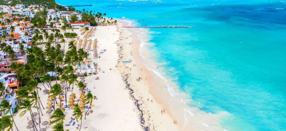 Dominikana 2021 tropical beach with palms dominican republic