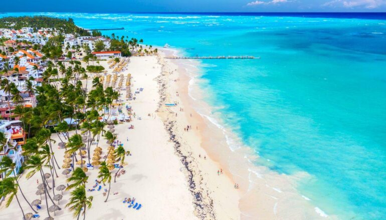 Dominikana 2021 tropical beach with palms dominican republic