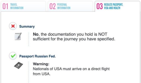 въезд в Россию для иностранцев_IATA direct flight